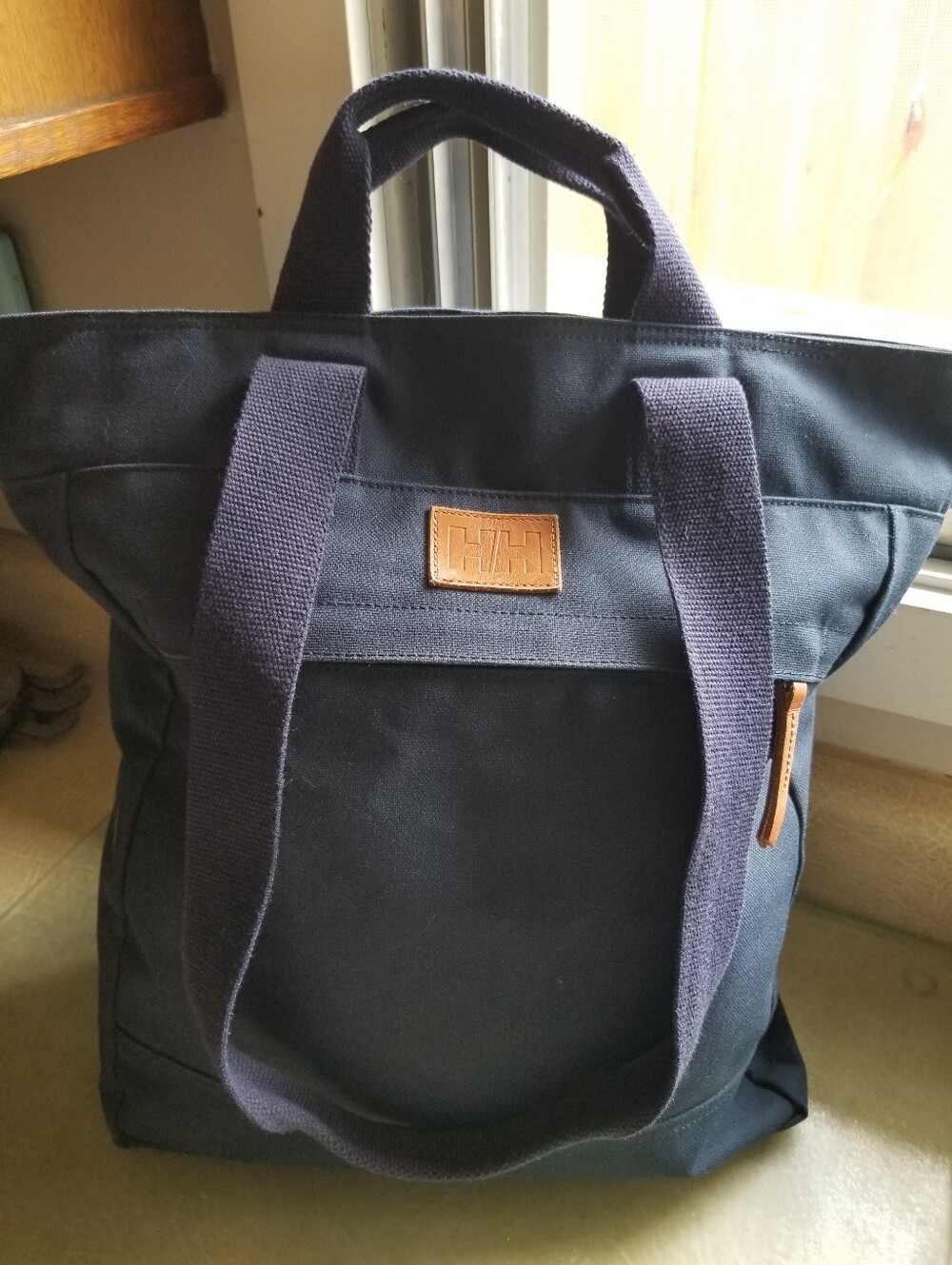 Helly Hansen Canvas Convertible Tote Backpack Navy Blue